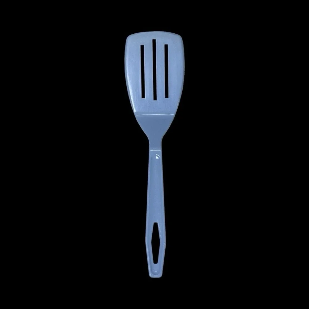 Vintage King-Kraft Blue Slotted Spatula 1960s USA Made‎ Retro Plastic Kitchen